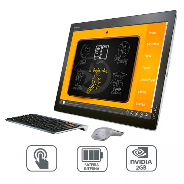 PC Todo en Uno Lenovo Yoga Home 900- 27 Portable, Intel Core i5-5200U 2.2GHz, RAM 8GB, SSD 256GB, Video 2GB Nvidia, LED 27" Full-HD Touch, Win 10
