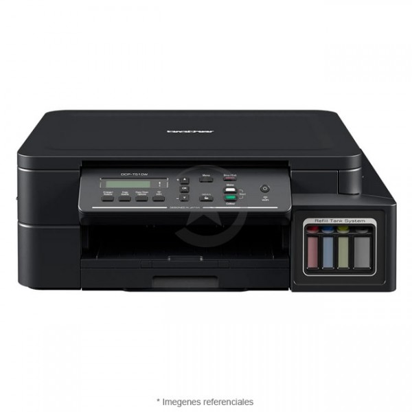 Impresora Multifuncional Brother DCP-T510W, Inyeccion De Tinta Continua, Impresora, Copiadora, y Escáner, sistema de tanque de tinta, USB, Wi-Fi.