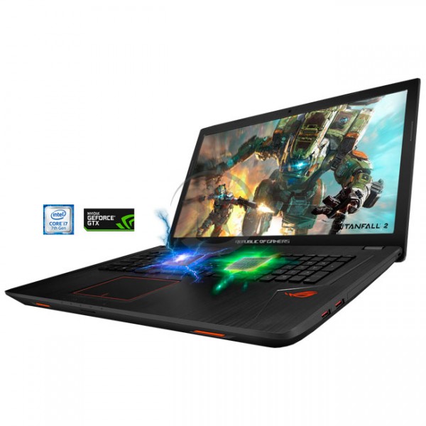 Laptop Asus ROG GL752VE-GC008TUP, Intel Core i7-7700HQ 2.60GHz, RAM 32Gb, HDD 1Tb+SSD 256GB, Video 4GB ddr5 GTX-1050Ti, Blu-Ray, LED 17.3" Full HD, Win 10 + Mochila ASUS ROG