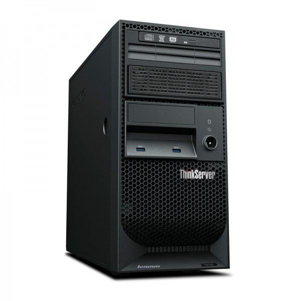 Servidor Lenovo ThinkServer TS140 (XEON8GB1TB) Intel Xeon E3-1225 3.2GHz, RAM 8GB, HDD 1TB, DVD+RW, 4U Torre