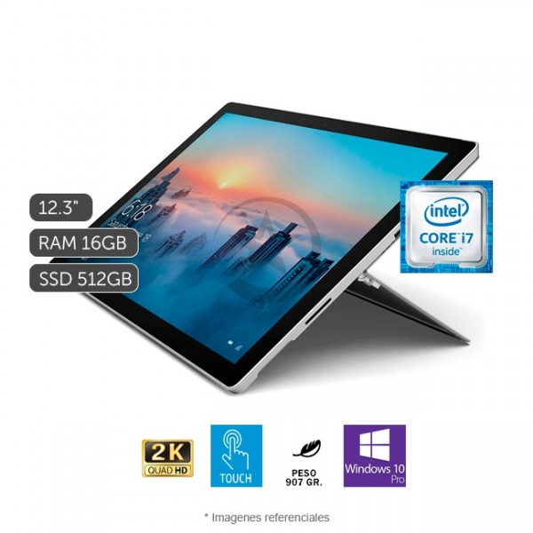 Tablet Microsoft Surface Pro 4, Intel Core i7-6650U, RAM 16GB, SSD 512GB, LED Touch 12.3" QHD, Windows 10 Pro 