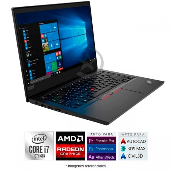 Laptop Lenovo ThinkPad E14, Intel Core i7-10510U 1.80GHz, RAM 16GB, SSD 512GB, Video 2GB AMD Radeon RX640, LED 14" Full HD, Windows 10 Pro SP 