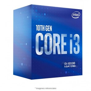 Procesador Intel Core i3-10100 3.6GHz, 4 núcleos, caché de 6MB, hasta 4.3GHz,  LGA 1200, OEM