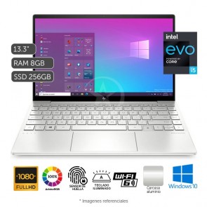 Laptop HP Envy 13 BA1047 (Ultrabook), Intel Core i5-1135G7 Hasta 4.2 GHz, RAM 8GB, SSD 256GB, LED 13.3'' Full HD 100% sRGB, Windows 10 Home