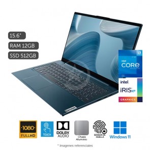 Laptop Lenovo IdeaPad 5 15IAL7 (15''), Intel Core i7-1255U Hasta 4.7 GHz, RAM 12GB, SSD 512GB, LED 15.6" Full HD Touch, Windows 11 Home