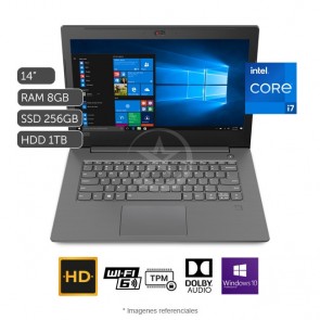 Laptop Lenovo V330-14IKB, Intel Core i7-8550U Hasta 4.0 GHz, RAM 8GB, SSD 256GB + HDD 1TB, Pantalla LED 14" HD, Windows 10 Pro SP 