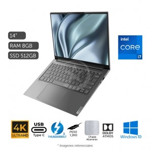 Laptop Lenovo YOGA S940-14IWL Ultrabook, Intel Core i7-8565U Hasta 4.6 GHz, RAM 8GB, SSD 512GB, Pantalla LED 14" UHD 4K Dolby Vision™, Windows 10 Home SP