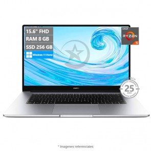 Laptop Huawei MateBook D 15, AMD Ryzen 5 3500U 2.1GHz, RAM 8GB, SSD 256GB, LED 15.6" Full HD, Windows 11 Home