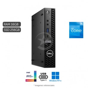 PC Dell OptiPlex 7000 Mini, Intel Core i5-12500 Hasta 4.6 GHz, Ram 16 GB, Sólido SSD 256GB PCIe, Windows 11 Pro