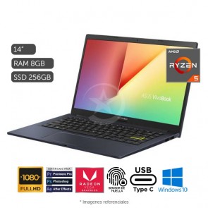 Laptop ASUS Vivobook 14 M413DA,  AMD Ryzen 5 3500U 2.1GHz, RAM 8GB, SSD 256GB, LED 14 " Full HD, Windows 10 home