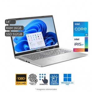Laptop Asus Vivobook F415EA Pro, Intel Core i5-1135G7 2.4GHz, RAM 16GB, SSD 512GB, LED 14" Full HD, Windows 11 Pro